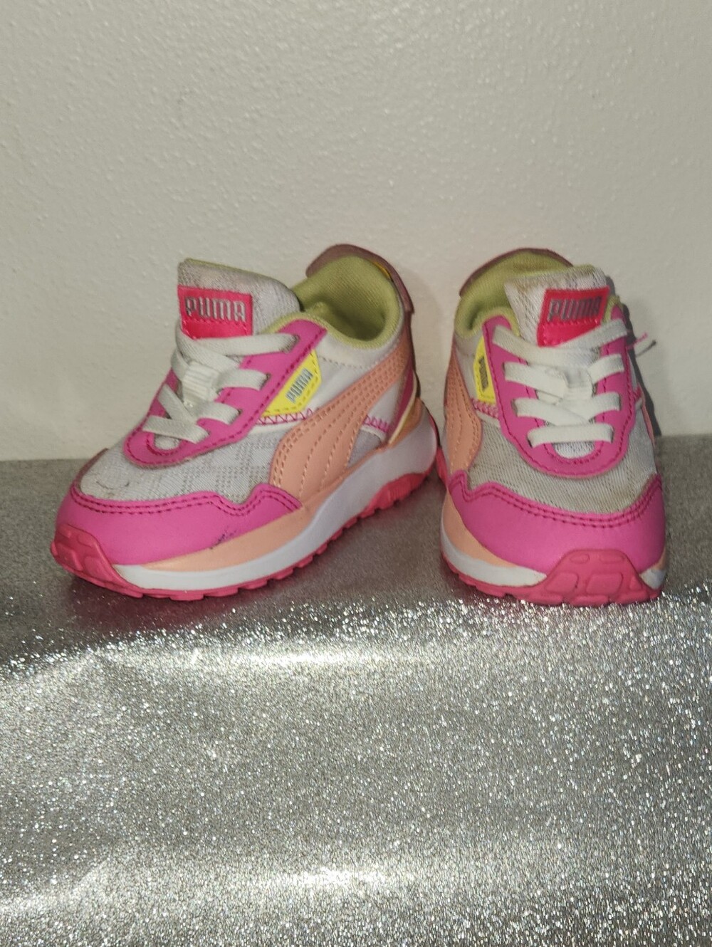 Puma Kids Pink and Peach Casual Sneakers